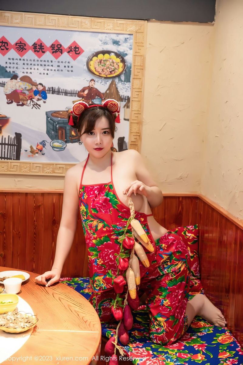 Красивая китайская модель Wang Wanyou QUEEN Northeast, большая тканевая сумка с цветком, фото