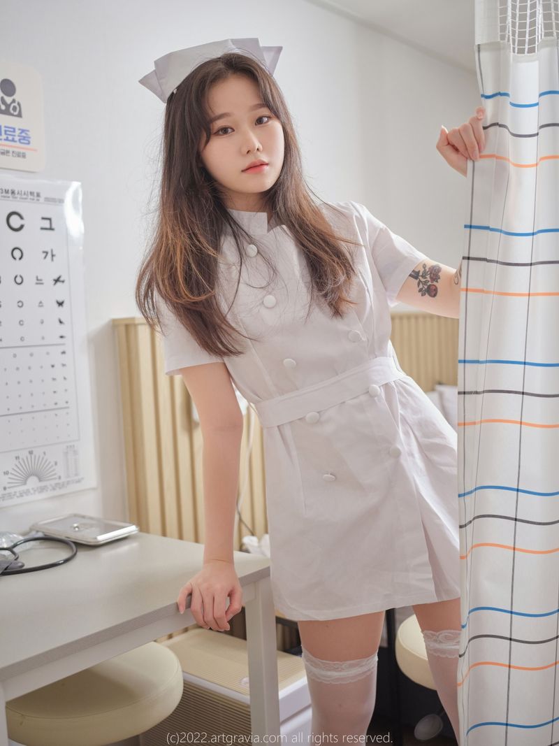 ArtGravia マントル - キュートで魅力的な韓国のいたずらな小さな看護師の誘惑 - Sira