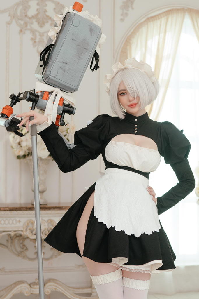 图片[3]-086. Alina Becker – NieR Automata. 2B Maid-网红，福利姬资源，主播，足交，COS，反差，户外，母子-花椒色