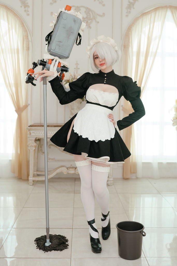 图片[2]-086. Alina Becker – NieR Automata. 2B Maid-网红，福利姬资源，主播，足交，COS，反差，户外，母子-花椒色