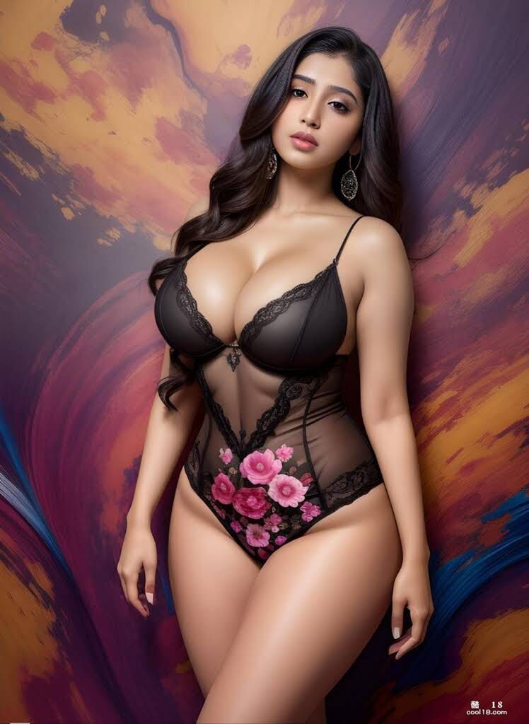 A plump and slightly plump western girl
